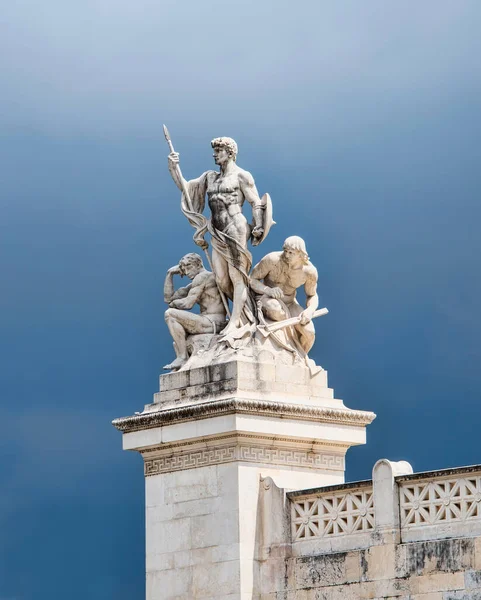 维克多 伊曼纽尔二世国家纪念碑 维托利亚诺 或意大利罗马 祖国的祭坛 中令人印象深刻的部分作品 — 图库照片