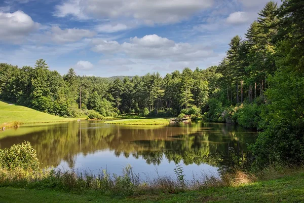 Landschaftliche Landschaft Von North Carolina Mit Natürlichen Teichen Und Wäldern — Stockfoto