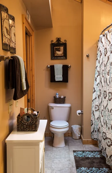 Bathroom in Log Cabin — Stock Photo, Image