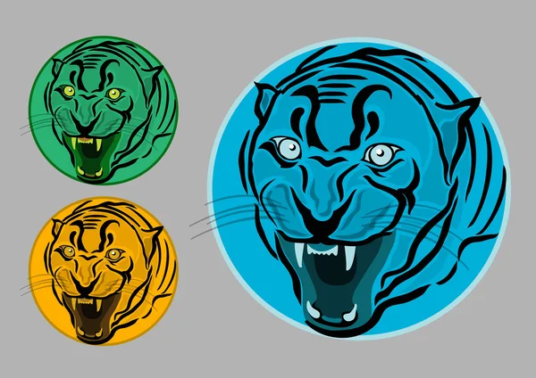 Tigre cabeza mascota — Vector de stock