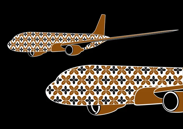 The ornate plane — Stock Vector