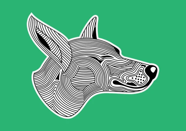 La cabeza del perro — Vector de stock