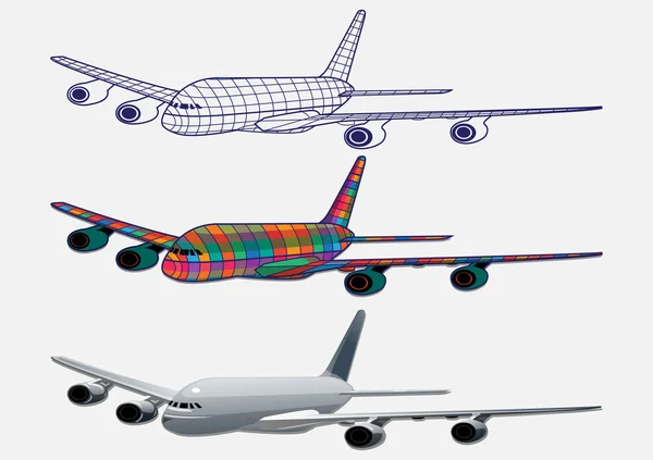 El avión vectorial — Archivo Imágenes Vectoriales