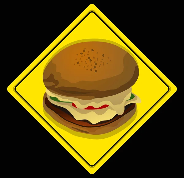 Hamburguesa de comida rápida — Vector de stock