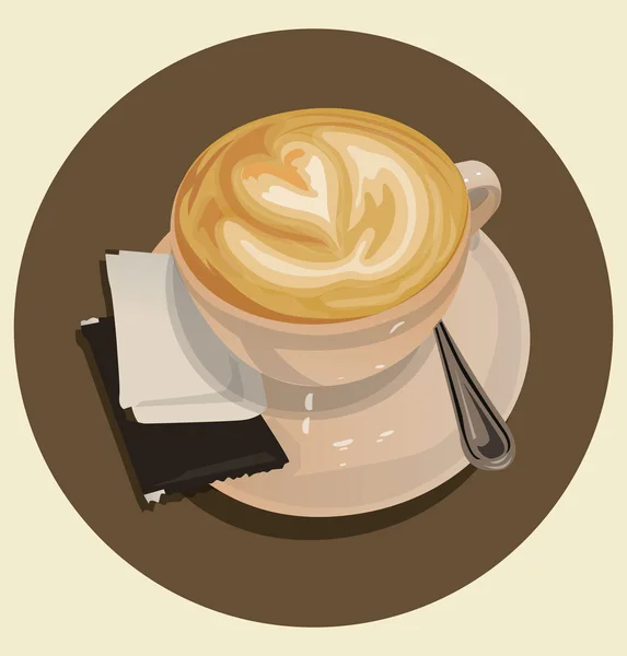 Taza de café capuchino — Archivo Imágenes Vectoriales