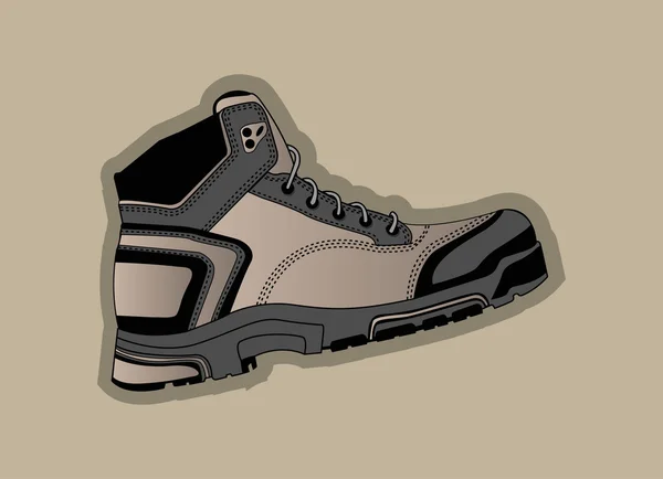 Botas de montaña fuertes — Vector de stock