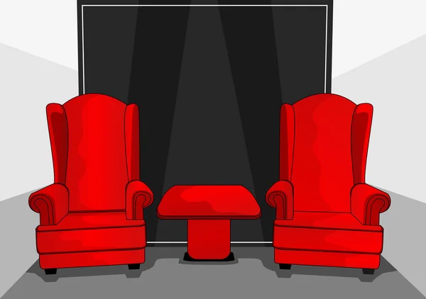 赤の王の椅子 — ストックベクタ