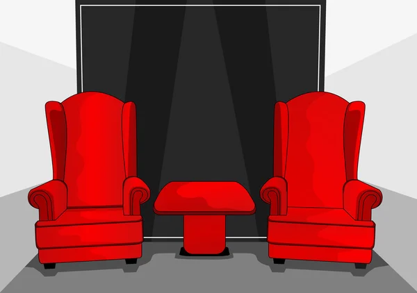 Red king chair Royalty Free Stock Illustrations