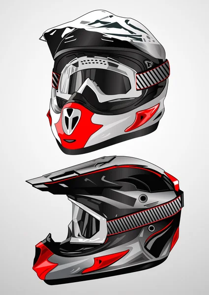 Cross helmet vector — Stock Vector