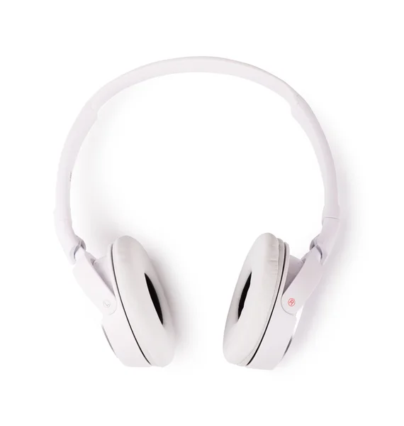 Auriculares blancos aislados —  Fotos de Stock