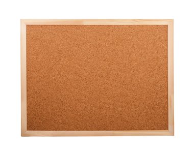 cork board üzerinde beyaz izole