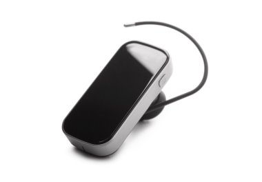 İzole siyah bluetooth kulaklık 