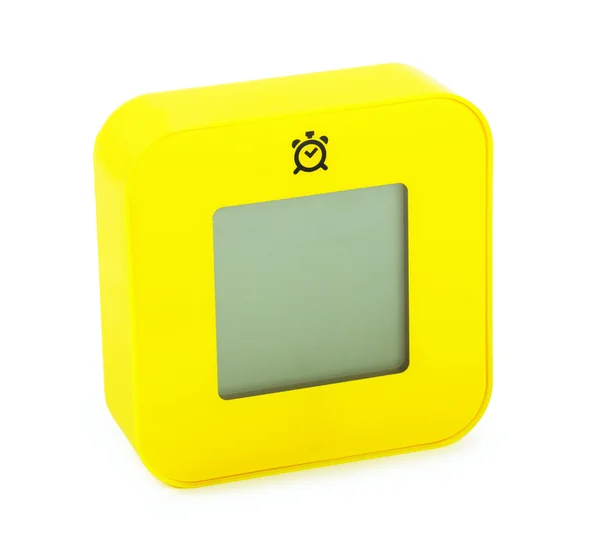 Yellow digital alarm clock — Stock Photo, Image