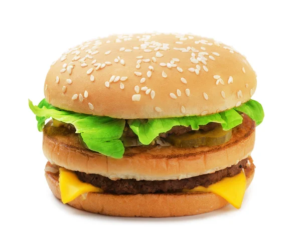 Big burger isolated Stock Image