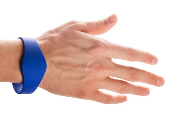 RFID Bracelet on a hand — Stock Photo, Image