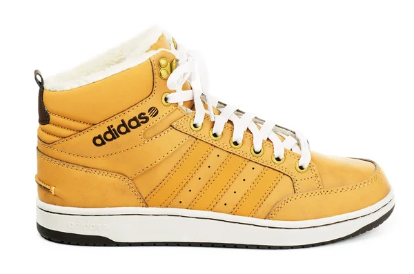 Yellow Adidas winter shoes — Stock Photo, Image