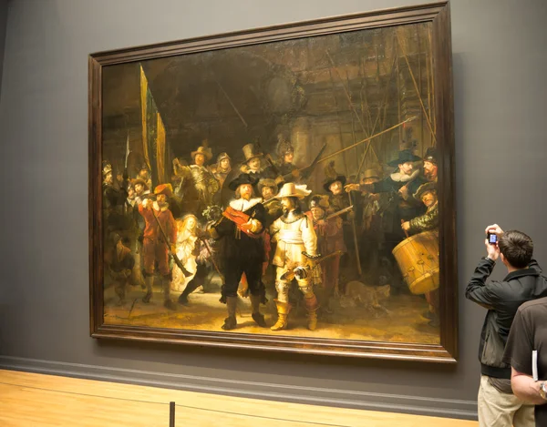 Nachtwacht van Rembrandt st Rijksmuseum Rechtenvrije Stockfoto's