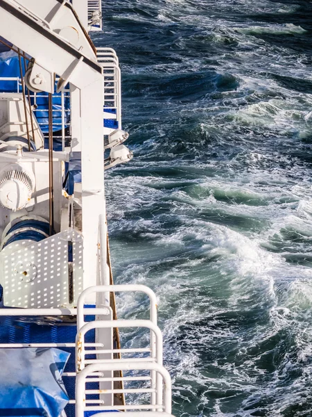 Rough sea as seen from ferry — Stock Photo, Image