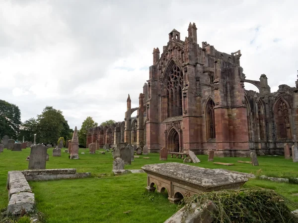 Melrose abbey, Skotsko — Stock fotografie