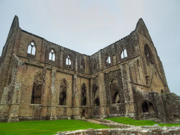 Ruínas da Abadia de Tintern, uma antiga igreja no País de Gales — Fotografia de Stock