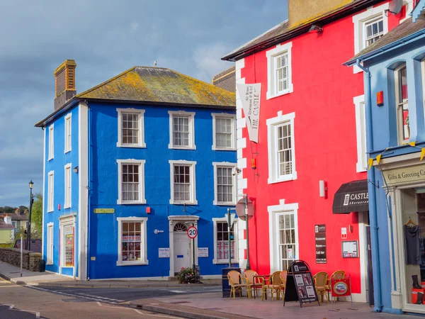 Kleurrijke huizen in Aberaeron, Wales — Stockfoto