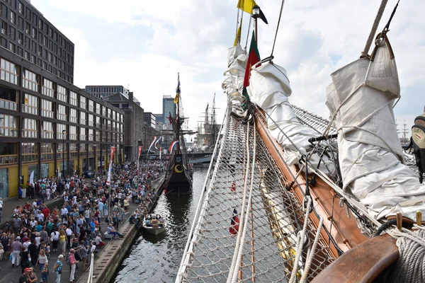 Bağlantı noktası Amsterdam yelken 2015 sırasında — Stok fotoğraf