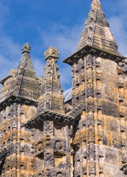 Takterrass med höjdpunkten av Rosslyn chapel, Skottland — Stockfoto