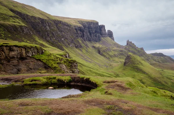 Quiraing，斯凯苏格兰 图库图片