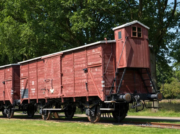 Railway wagon at former Nazi transit camp Westerbork