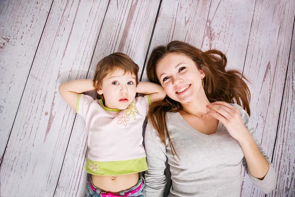 Daughter spend time with mother.Fun.Enjoy moment — Stock Photo, Image