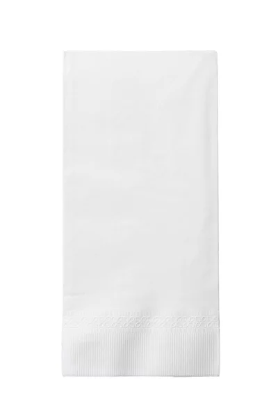 One White Paper Napkin Isolated on White Background — Stock Photo, Image