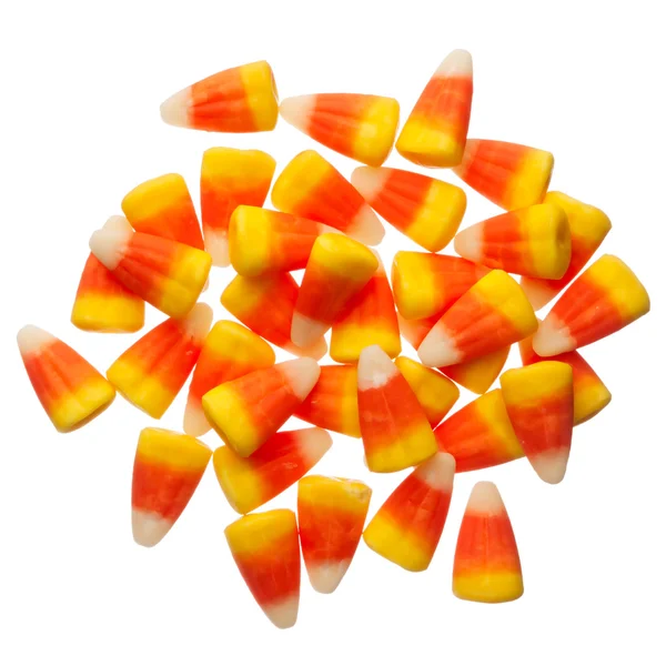 Halloween candy corns isoliert auf weißem Hintergrund — Stockfoto