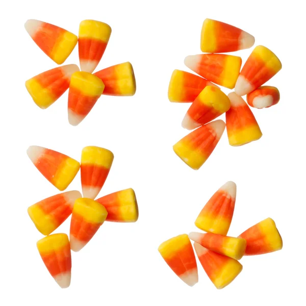 Хэллоуин Candy Corns изолированы на белом фоне — стоковое фото
