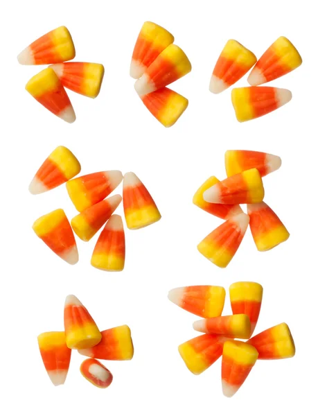 Halloween candy corns isoliert auf weißem Hintergrund — Stockfoto