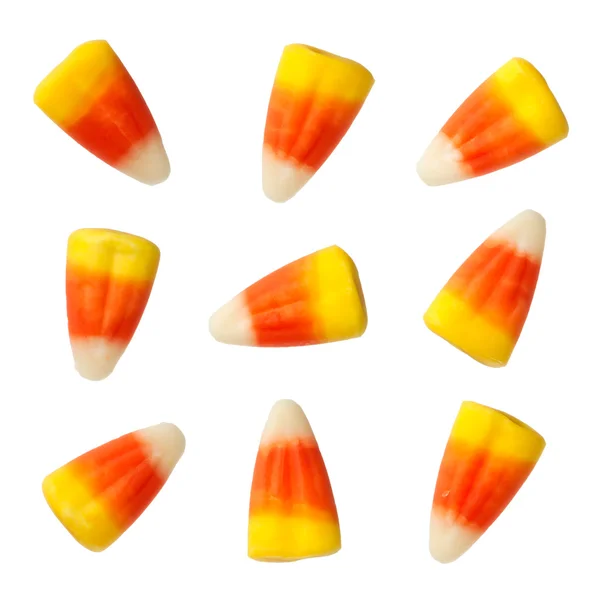 Halloween Candy Corns isolado no fundo branco — Fotografia de Stock