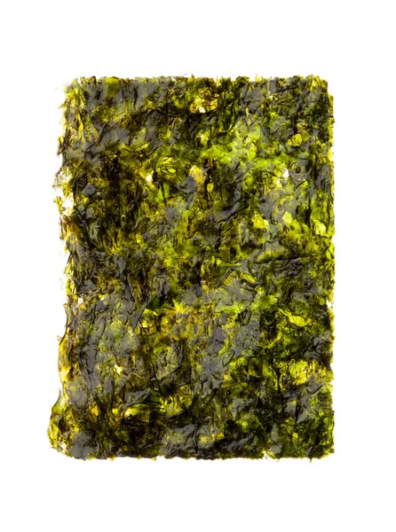 Trocken geröstete Algen isoliert auf weiß — Stockfoto