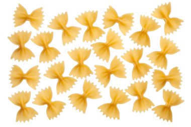 İtalyan çiğ makarna, papyon, kelebek