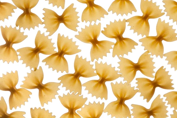 Farfalle macarrão cru italiano, laço, borboleta — Fotografia de Stock