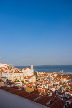 Lizbon şehri parkın manzarası