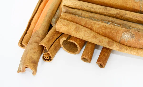 Cinnamon over white background — Stock Photo, Image