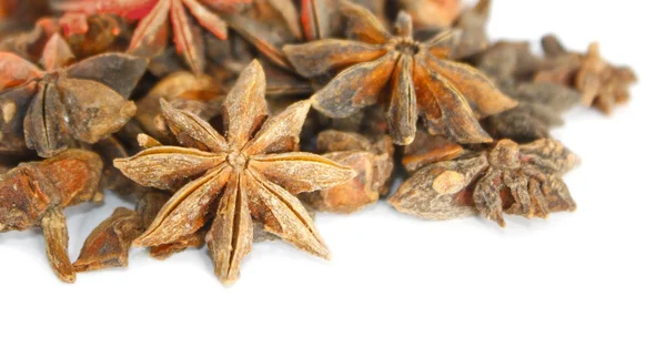 Star anise over white background — Stock Photo, Image