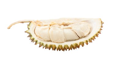 durian, üzerinde beyaz izole olarak bilinen Asya tropik meyve