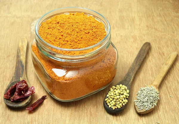 Red Chili Powder in a Bottle — Stock Photo, Image