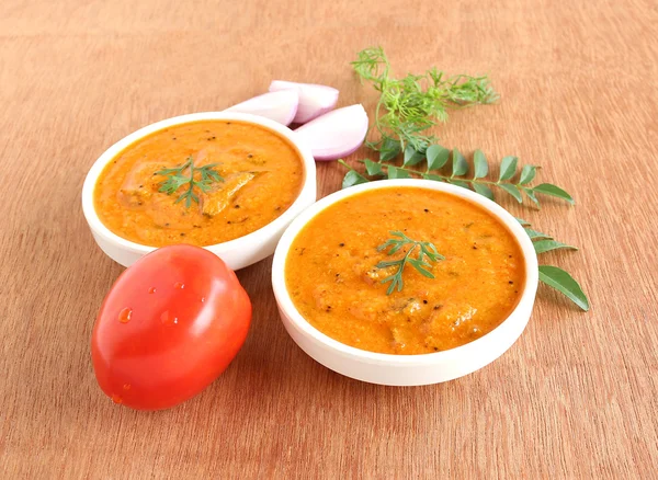 Comida indiana Tomate Curry — Fotografia de Stock