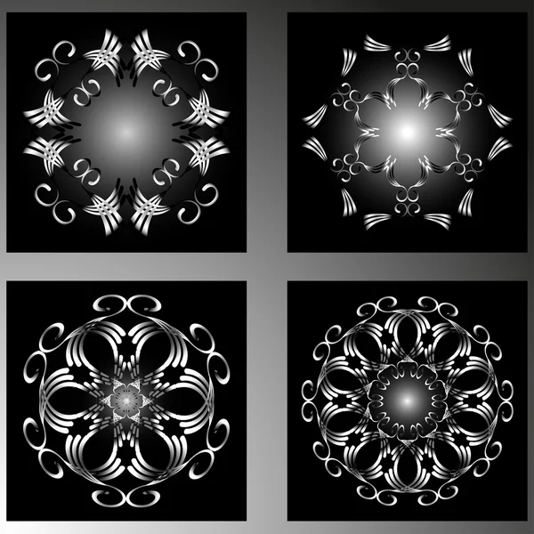 Ensemble de quatre formes abstraites — Image vectorielle