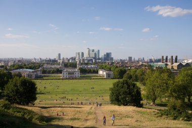 Londra greenwich Parkı Gözlemevi gelen görünümü.