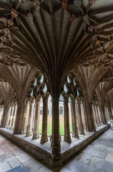 Claustro catedral de Cantuária, Kent, Inglaterra — Fotografia de Stock