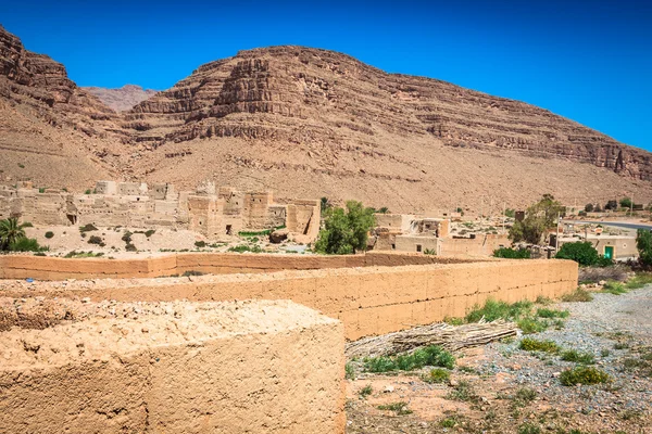 Aldeias berberes no deserto morocco — Fotografia de Stock