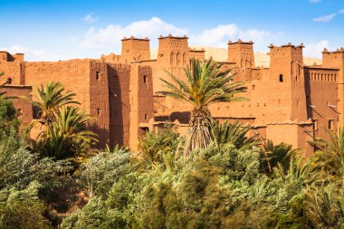 AIT Benhaddou Kasbah, AIT Ben Haddou, Ouarzazate, Morocc görünümünü
