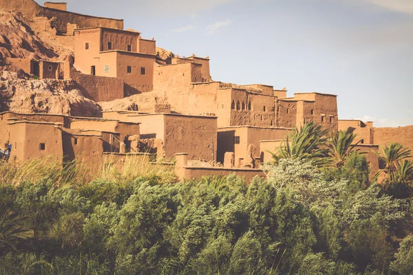 Vista de Ait Benhaddou Kasbah, Ait Ben Haddou, Ouarzazate, Marroquino — Fotografia de Stock